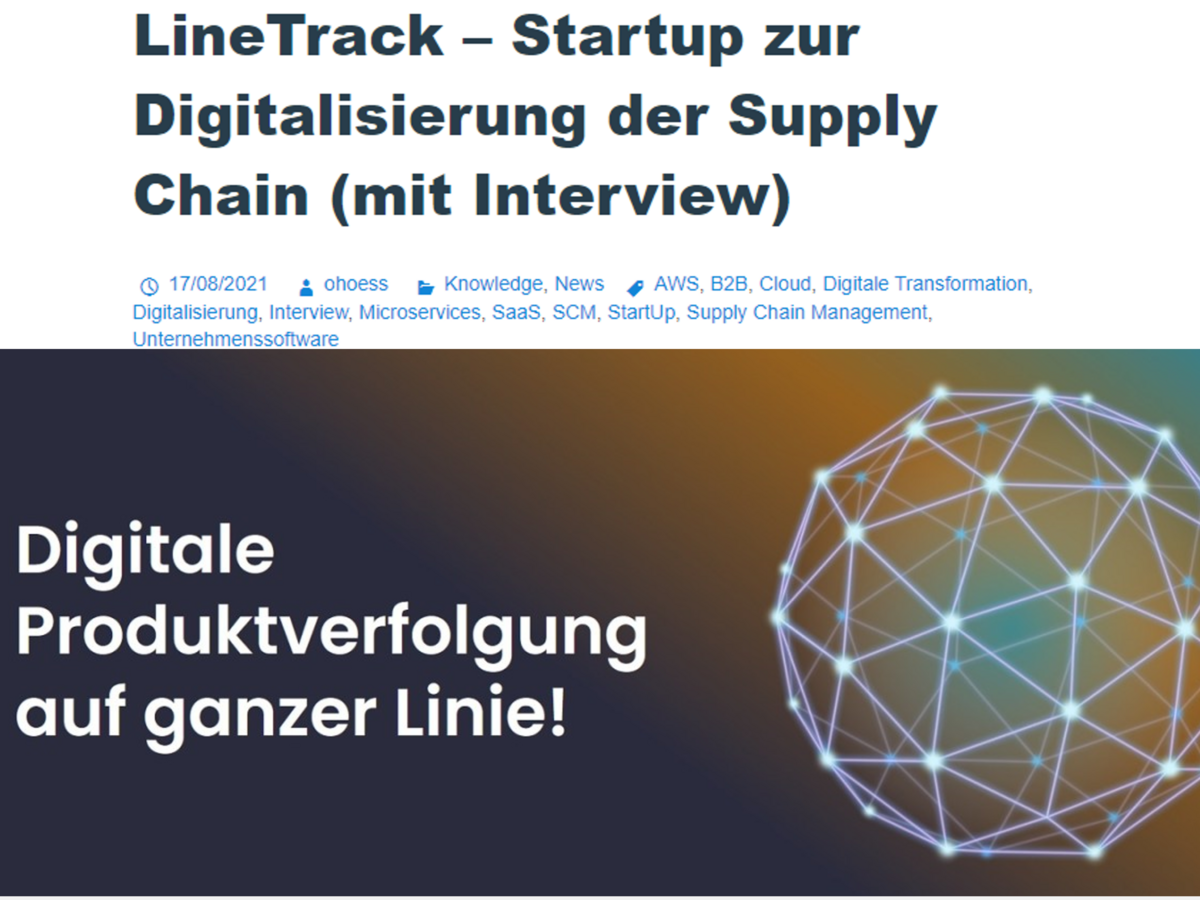 Innovative Trends LineTrack – Startup zur Digitalisierung der Supply Chain (mit Interview)